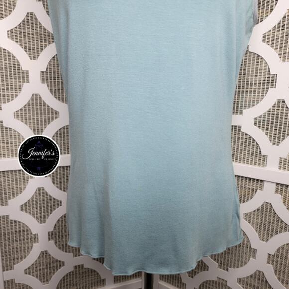 Jones New York Women's Blue Stretch Scoop Neck Sleeveless Top Size M - Picture 4 of 9